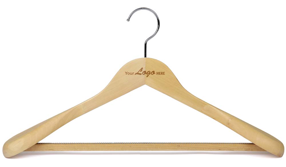Clothing hanger engraved