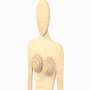 Wooden Female Body Form on Stand Oval Head