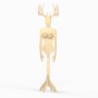 Wooden Female Body Form on Stand Deer Head