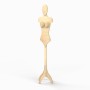 Wooden Female Body Form on Stand Oval Head no arms