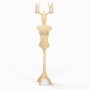 Wooden Female Body Form on Stand Deer Head no arms