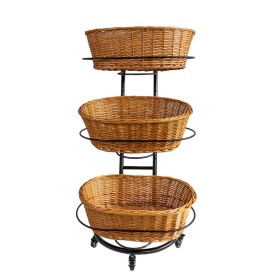 Oval Polywicker Basket Stand