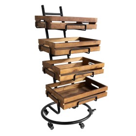 Flat Wooden Crates on Stand