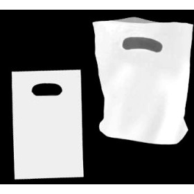 Medium White Plastic Carry Bag 250x380mm (pack 100)