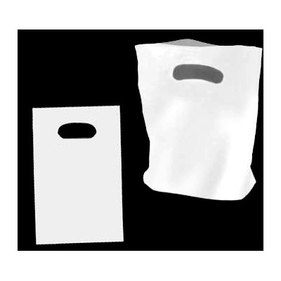 Medium White Plastic Carry Bag 250x380mm (pack 100)