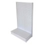 Low Base Single Sided Pegboard Gondola White