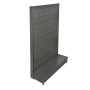 Low Base Single Sided Pegboard Gondola Black/Hammertone