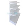Low Base Single Sided Flat Back Gondola White