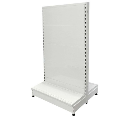 Low Base Double Sided Flat Back Gondola White