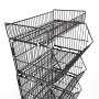 Heavy Duty Stacking Wire Basket Stand on wheels