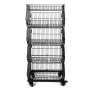 Heavy Duty Stacking Wire Basket Stand on wheels