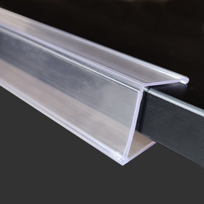 Data Strip Clip on Timber Shelf Clear