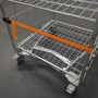 Strap & black hook to suit roll cages and trolleys. Orange