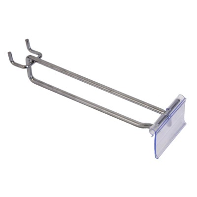 Pegboard Hook with Clear Ticket Holder Flip Price Tag