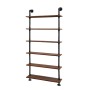 DIY Industrial Pipe Timber Shelves 6 levels 90cm