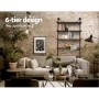 DIY Industrial Pipe Timber Shelves 6 levels 90cm