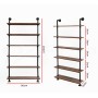 DIY Industrial Pipe Timber Shelves 6 levels 90cm