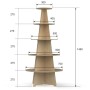 Timber Shelving Display TREE 5 Tier