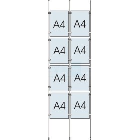 Cable Display Kit 8x A4 Sign Holder Portrait