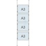 Cable Display Kit 4x A3 Sign Holder Landscape