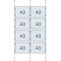 Cable Display Kit 8x A3 Sign Holder Landscape