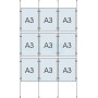 Cable Display Kit 9x A3 Sign Holder Portrait