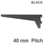 Shelf Bracket Black 40mm pitch