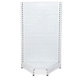 Low Base Corner Peg/Slatwall/Flat Gondola White