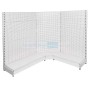 Low Base Corner Peg/Slatwall/Flat Gondola White