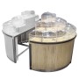 Bulk Tub System Semi Circle 3 tier with Tubs