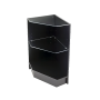 KIOSK Corner Glass Counter Black 500x500x950mm