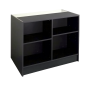 KIOSK Slatwall Counter Black 500(D)x950(H)mm