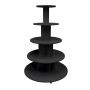 5 Tier Round Display Table Black