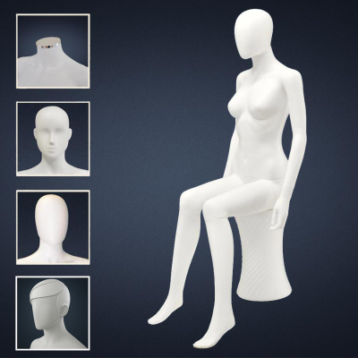 FASHION Sitting Female Mannequin TF2  White