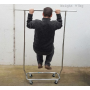 Commercial Heavy Duty MINI Salesman Clothes Rack Chrome