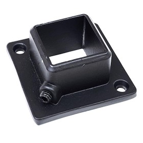 Flange for 25x25mm square tube Black