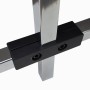 Straight Connector for 25x25mm square tube Black