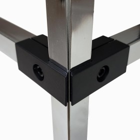 Elbow Connector for 25x25mm square tube Black