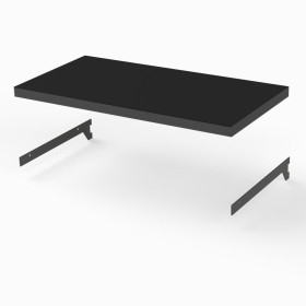 Timber Shelf with Brackets for Noosa Wall System - Black