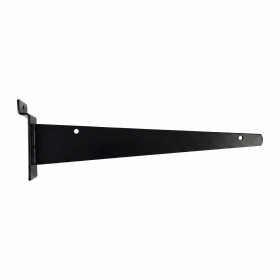 Slatwall Shelf Bracket for Timber or Glass Shelf Support 300mm Black