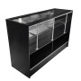 KIOSK Counter Glass Showcase with Storage Black