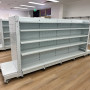 Low Base Single Sided Pegboard Gondola White
