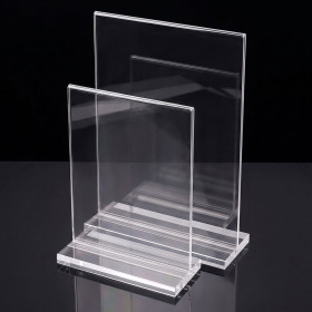 Acrylic Stand Up Sign Holder with Acrylic Base