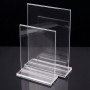 Acrylic Stand Up Sign Holder with Acrylic Base