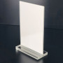 Acrylic Stand Up Sign Holder with Acrylic Base