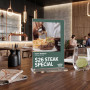 Acrylic Stand Up Sign Holder with Acrylic Base