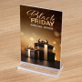 Acrylic Stand Up Sign Holder with Acrylic Base