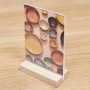 Acrylic Stand Up Sign Holder with Wooden Base