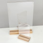 Acrylic Stand Up Sign Holder with Wooden Base