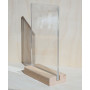 Acrylic Stand Up Sign Holder with Wooden Base